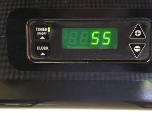 Oven timer is set for 55 minutes